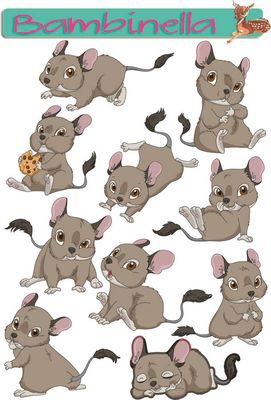 Stickerparade - Degu - 10 Sticker