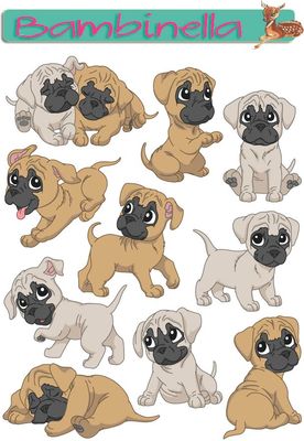 Stickerparade - Bullmastiff - 10 Sticker