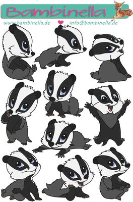 Stickerparade - Dachs - 10 Sticker