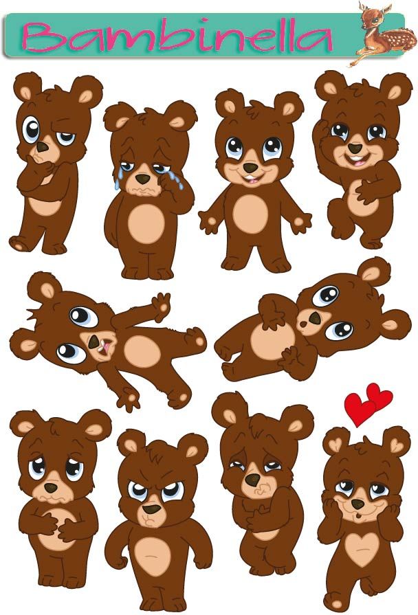 Stickerparade - Bär Emotionen - 10 Sticker