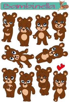 Stickerparade - Bär Emotionen - 10 Sticker