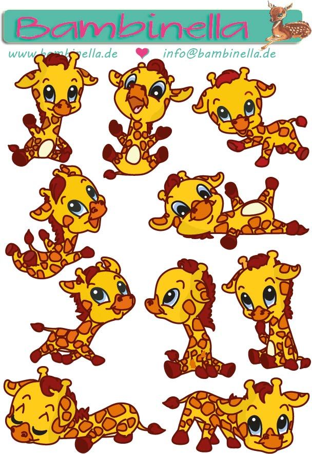 Stickerparade - Giraffe - 10 Sticker