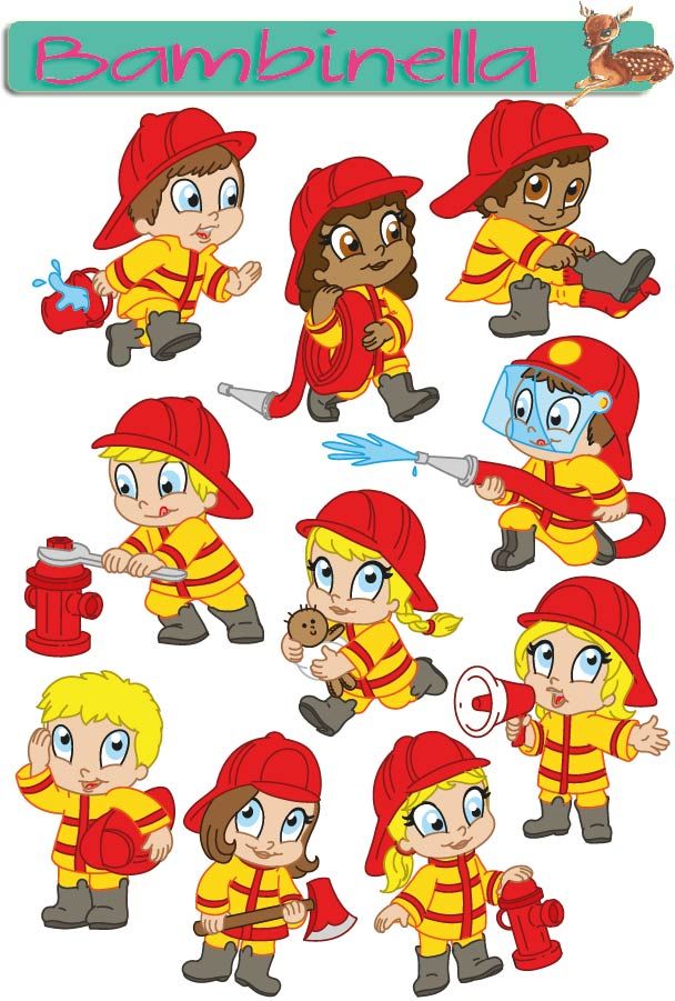 Stickerparade - Feuerwehr Kind - 10 Sticker