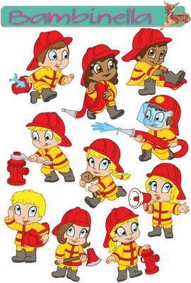 Stickerparade - Feuerwehr Kind - 10 Sticker
