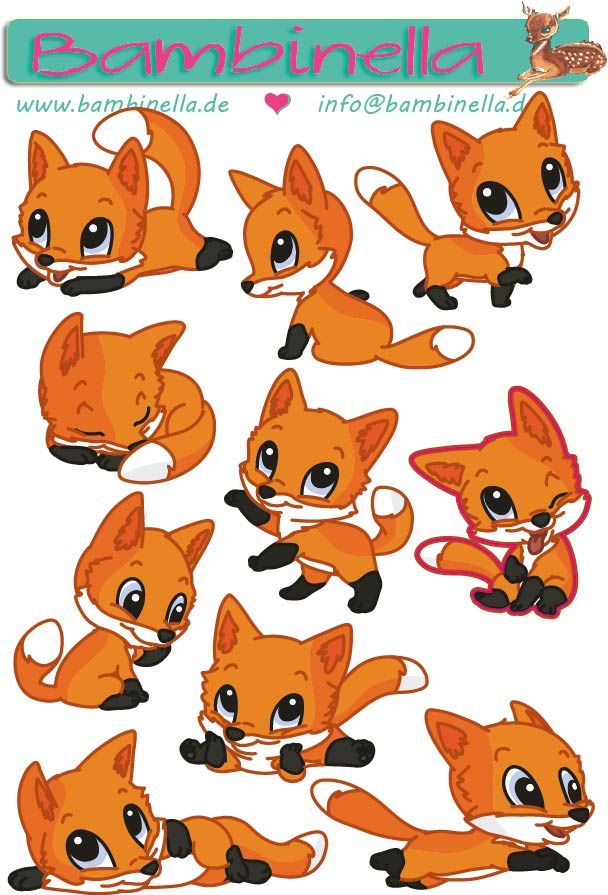 Stickerparade - Fuchs - 10 Sticker