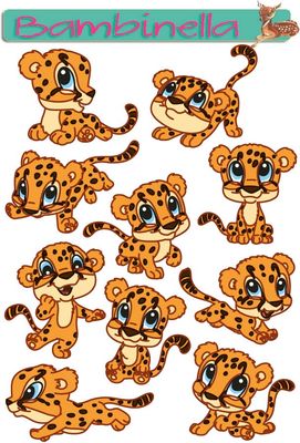Stickerparade - Gepard - 10 Sticker