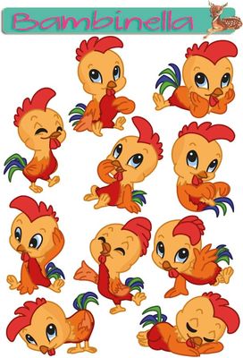 Stickerparade - Hähnchen - 10 Sticker