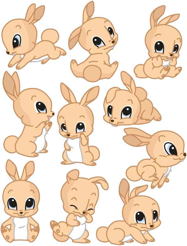 Stickerparade - Hase Bunny  - 10 Sticker