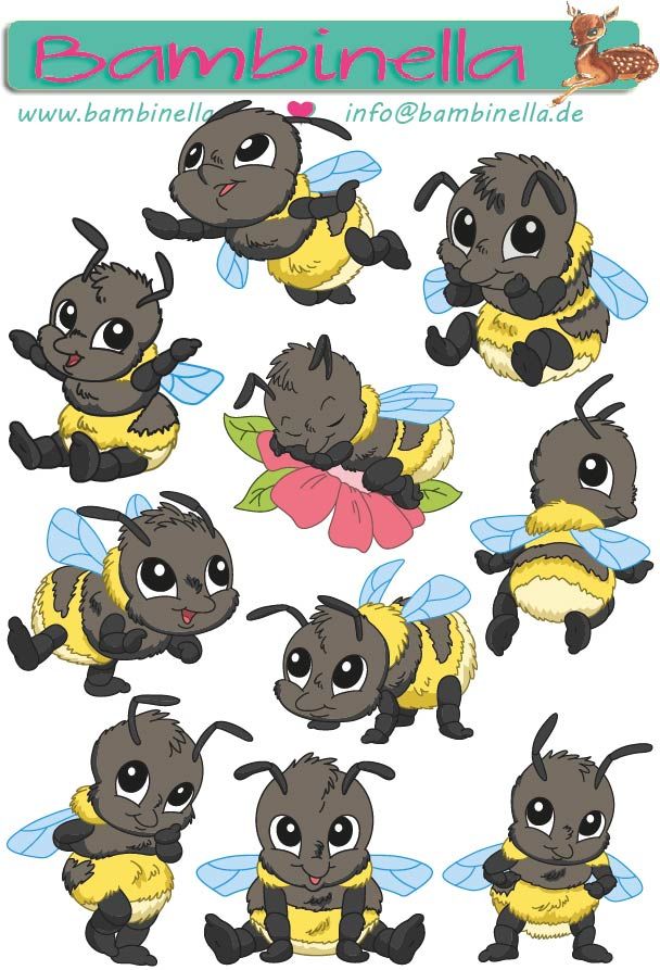 Stickerparade - Hummel - 10 Sticker