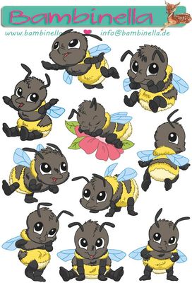 Stickerparade - Hummel - 10 Sticker