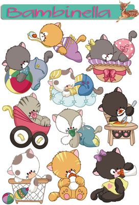 Stickerparade - Katze Baby - 10 Sticker