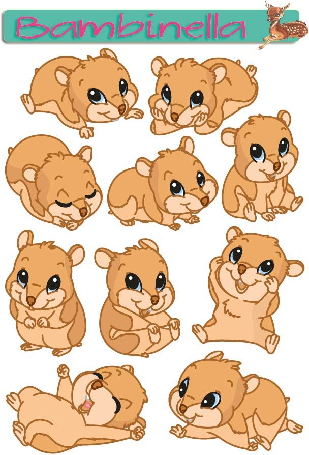 Stickerparade - Hamster - 10 Sticker
