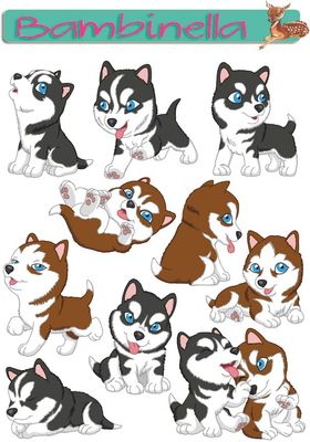 Stickerparade - Husky - 10 Sticker