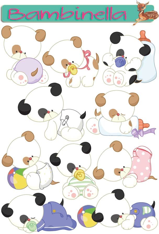 Stickerparade - Hund Baby - 10 Sticker