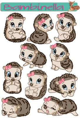 Stickerparade - Igel - 10 Sticker