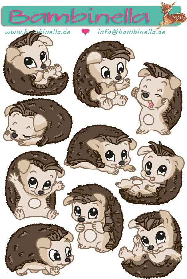 Stickerparade - Igel - 10 Sticker