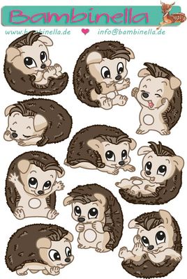 Stickerparade - Igel - 10 Sticker