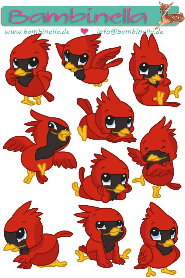 Stickerparade - Kardinal - 10 Sticker