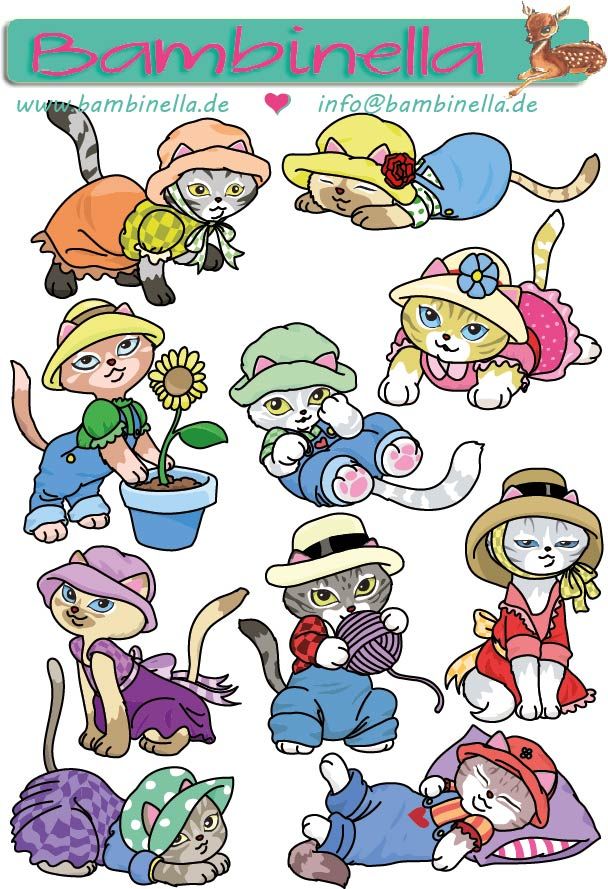 Stickerparade - Katzen - 10 Sticker