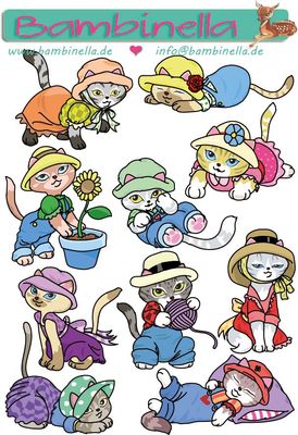 Stickerparade - Katzen - 10 Sticker