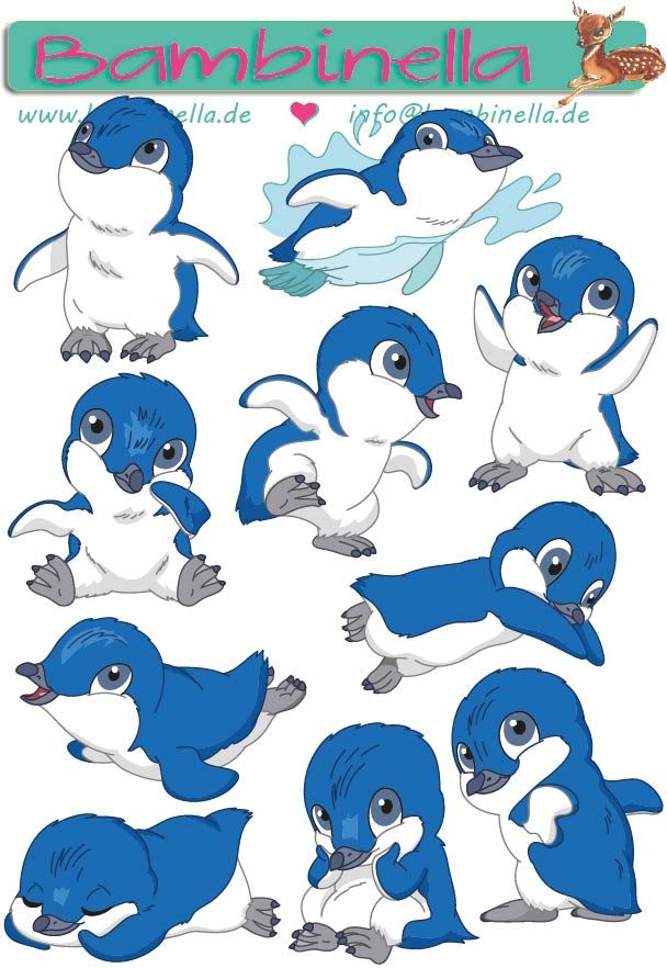 Stickerparade - Zwergpinguin - 10 Sticker