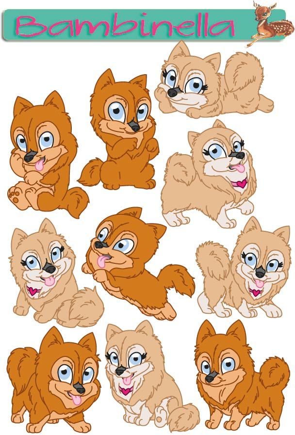 Stickerparade - Zwerspitz Pomeranian - 10 Sticker