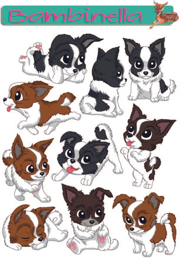 Stickerparade - Zwergspaniel - 10 Sticker