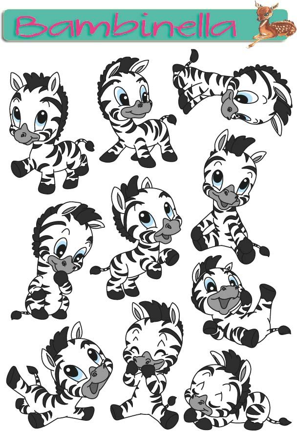 Stickerparade - Zebra - 10 Sticker