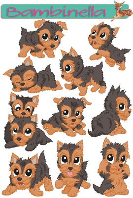 Stickerparade - Yorkshire Terrier - 10 Sticker