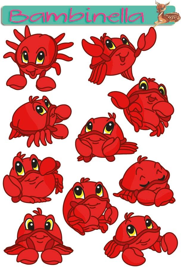 Stickerparade - Krabbe - 10 Sticker