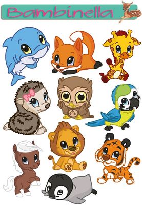 Stickerparade Klebesticker - bunte Mischung Tiere - 10 Sticker