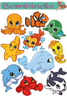 Stickerparade Klebesticker - bunte Mischung Tiere 2 - 10 Sticker