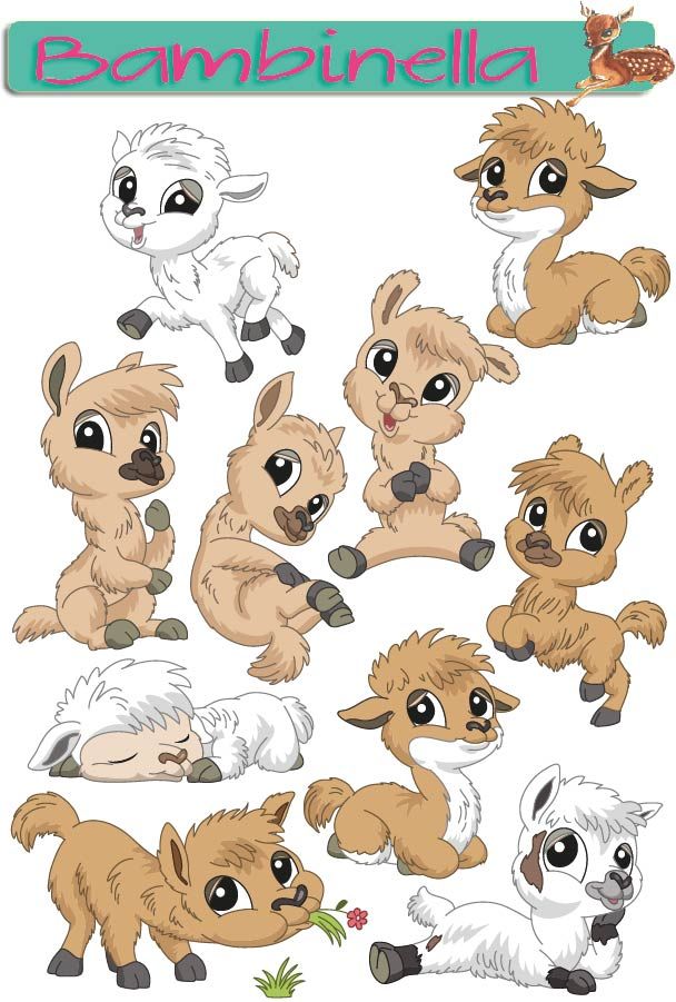 Stickerparade - Lama - 10 Sticker