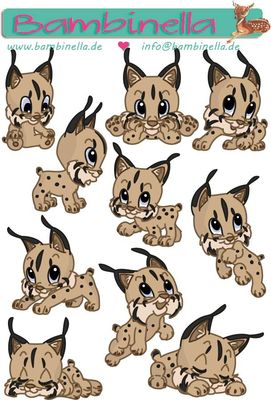 Stickerparade - Lynx - Luchs - 10 Sticker