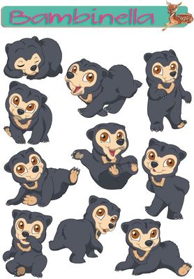 Stickerparade - Malaienbär   - 10 Sticker