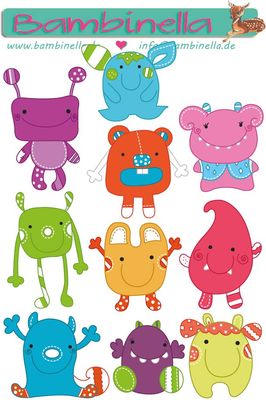 Stickerparade - Monster - 10 Sticker