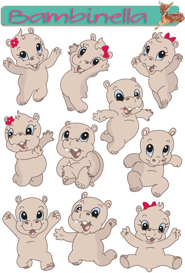 Stickerparade - Nilpferd - 10 Sticker