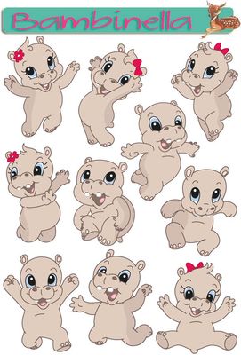 Stickerparade - Nilpferd - 10 Sticker