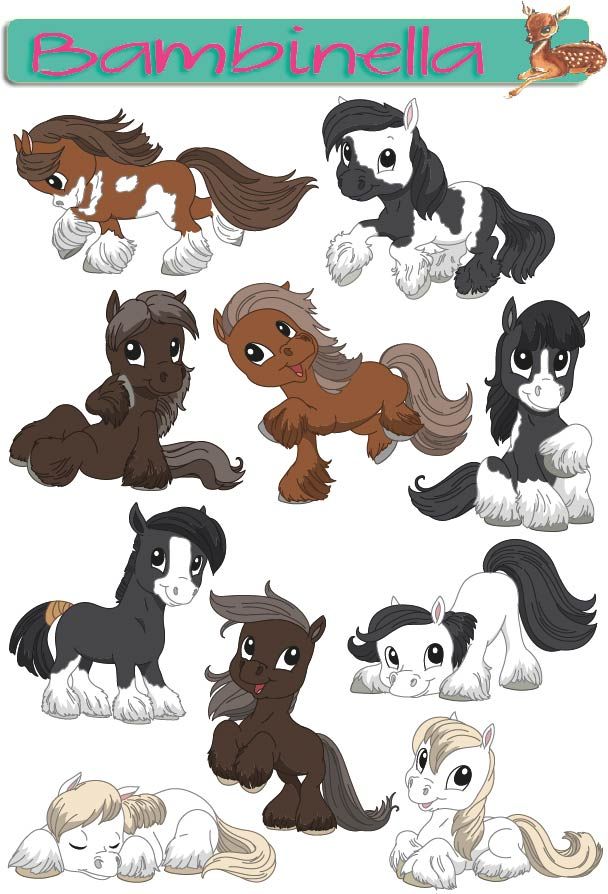 Stickerparade - Pferd Clydesdale - 10 Sticker