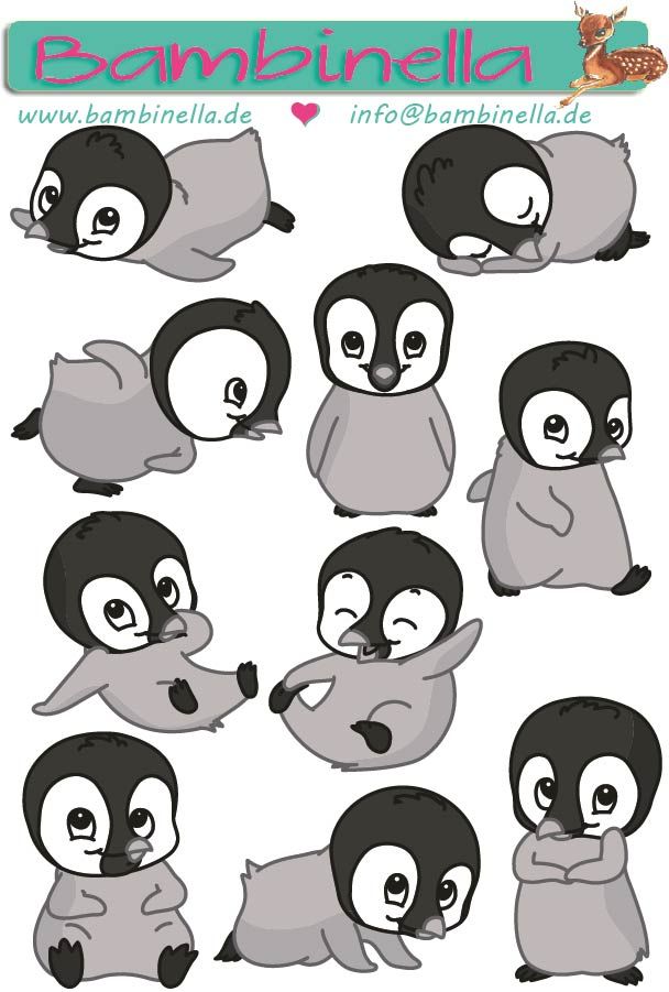 Stickerparade - Pinguin - 10 Sticker