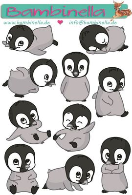 Stickerparade - Pinguin - 10 Sticker