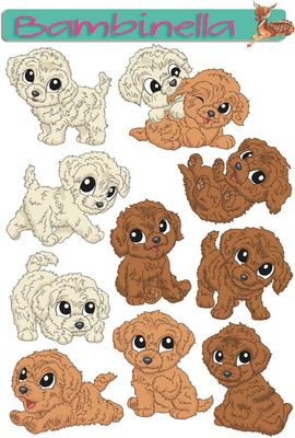 Stickerparade - Pudel - 10 Sticker
