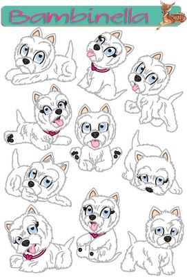 Stickerparade - Westhighland Terrier - 10 Sticker