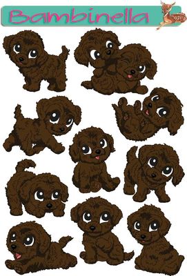 Stickerparade - Pudel - 10 Sticker