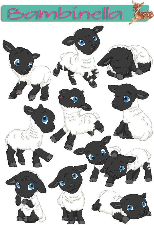 Stickerparade - Rhönschaf - Schwarzkopf Schaf  - 10 Sticker