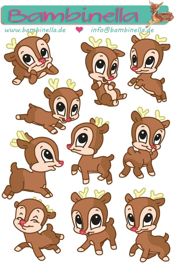 Stickerparade - Reh Bambi- 10 Sticker