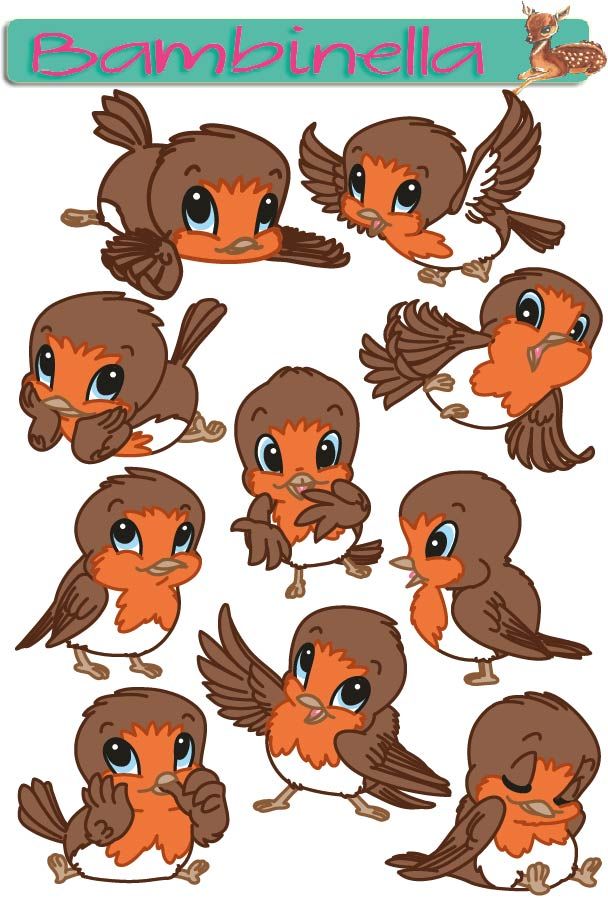 Stickerparade - Rotkehlchen - 10 Sticker