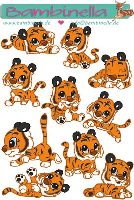 Stickerparade - Tiger - 10 Sticker