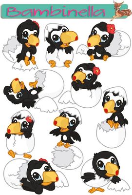 Stickerparade - Tucan aus dem Ei - 10 Sticker