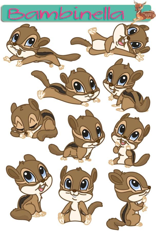 Stickerparade - Streifenhörnchen - 10 Sticker